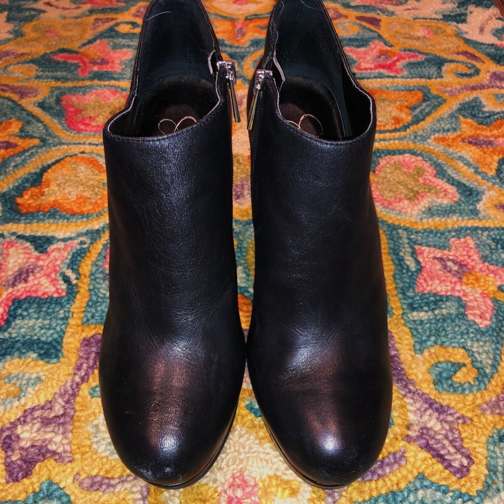 Jessica Simpson Black Wedge Boots 8.5